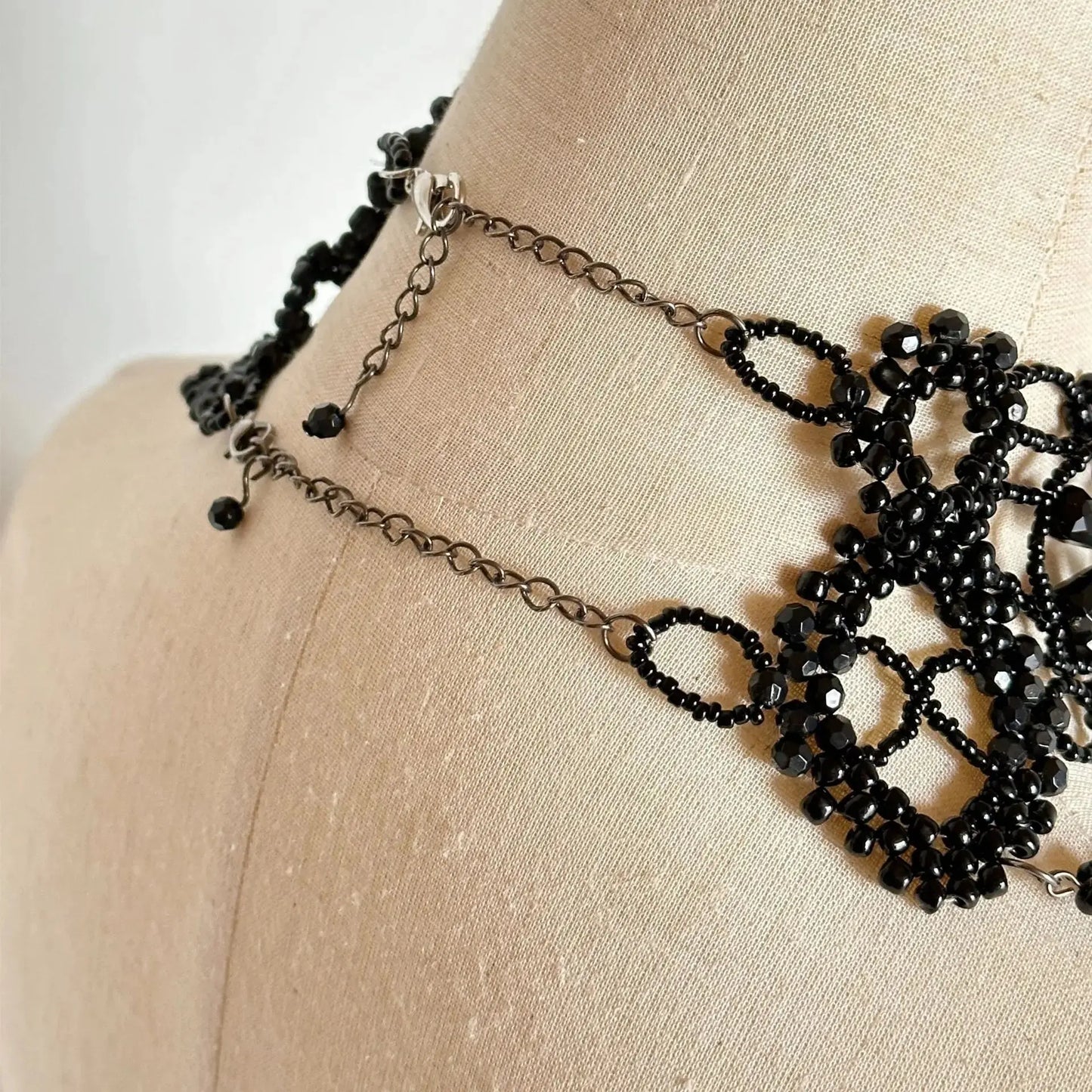 Gothic Victorian Handmade Necklace For Women Girls Boho Tassel Sexy Downton Abbey Choker Punk Dark Loli Style Halloween Jewelry Coven Couture Collective
