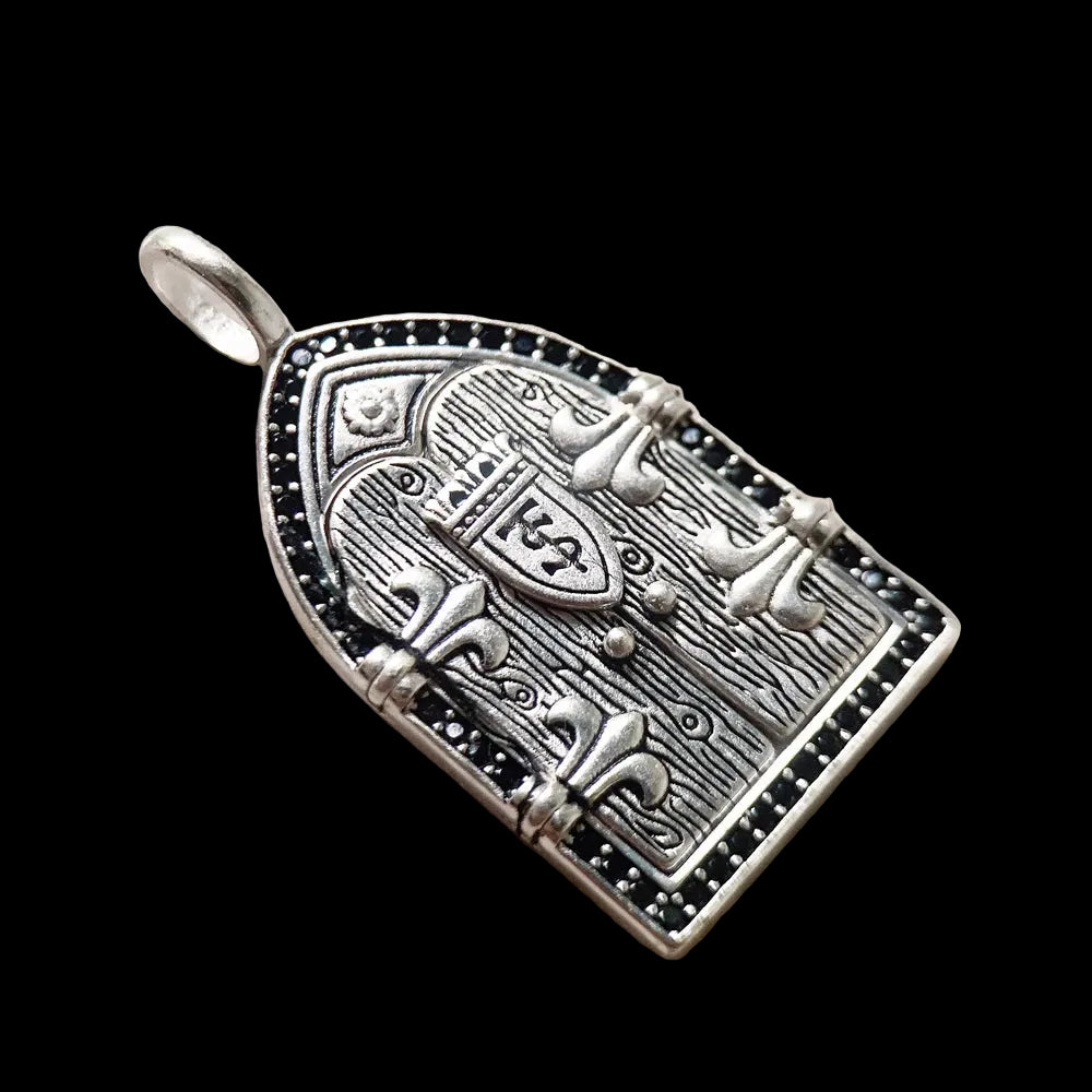 Vintage Crow Window Pendant 925 Sterling Silver Fashion Jewelry for Women & Men Spring Rebel Street Style with Zircon Details