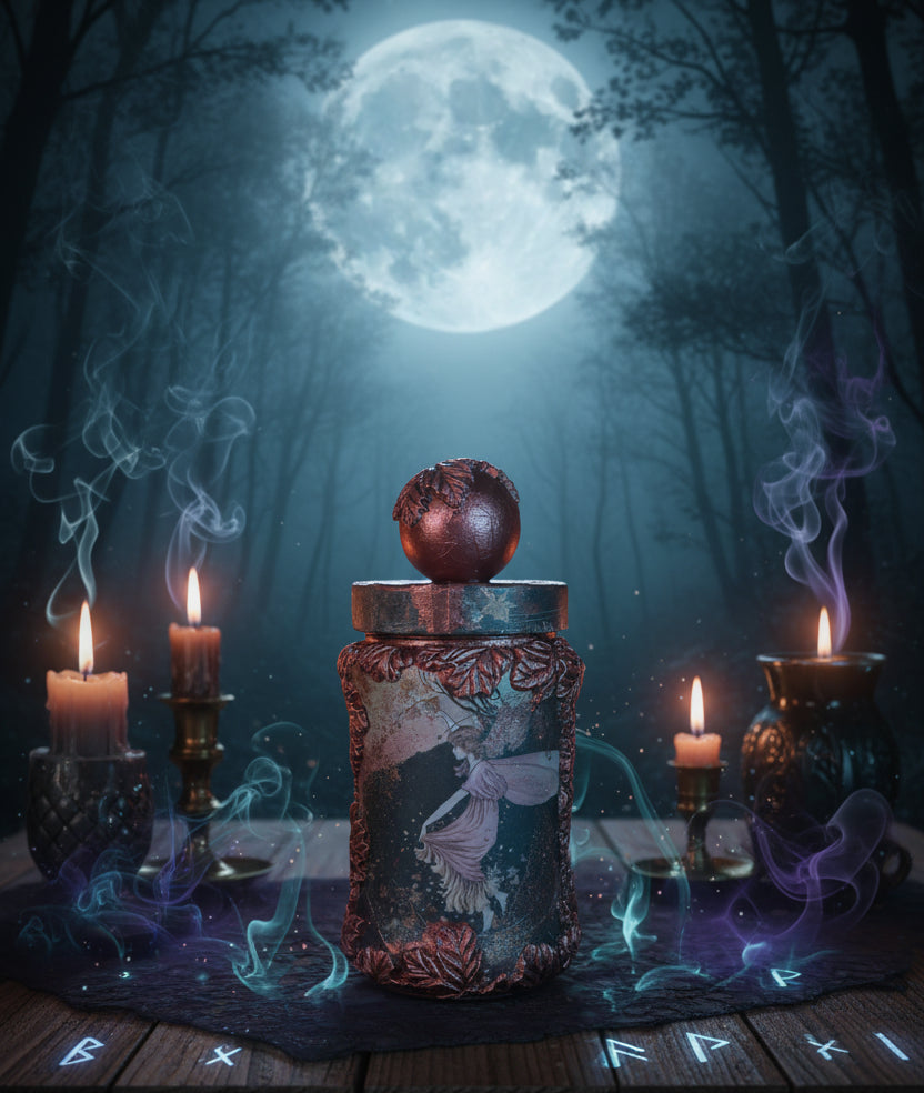 Hand made Faerie Jar, Autumn Wish