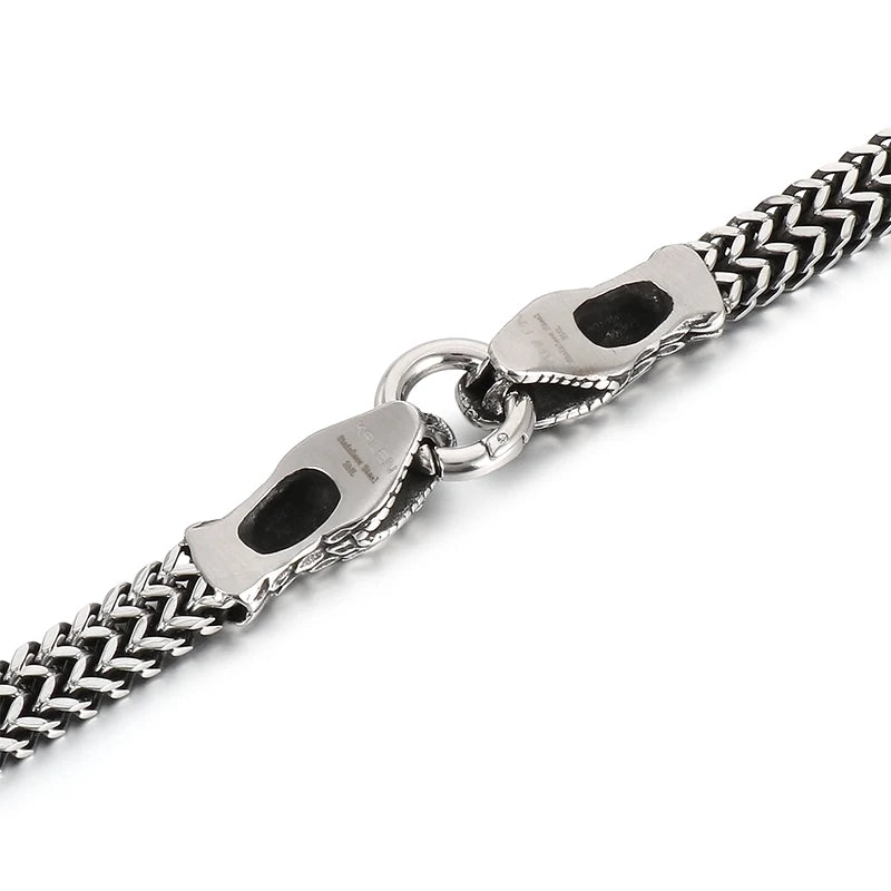 KALEN Punk Stainless Steel Snake Hand Chain Bracelet Charm Links Bracelets Bangle
