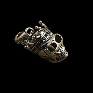 Skull King Charm Necklace 925 Sterling Silver Unisex Rock'n'roll Fashion Jewellery Zircon Pendant Vintage Style Gift for Women Men