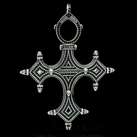 925 Sterling Silver Cross Pendant Vintage Symbolism Fine Jewellery for Women And Men with Zircon Detail