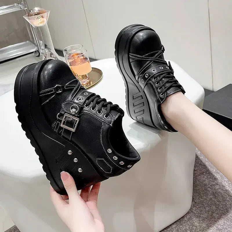 Punk Gothic Pumps Women 2024 New Thick Sole Brand Platform Mary Jane Shoes Wedge High Heels Party Cosplay Designer Lolita Shoes Coven Couture Collective