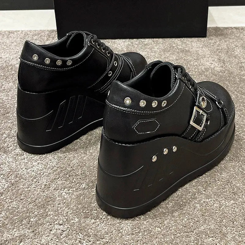 Punk Gothic Pumps Women 2024 New Thick Sole Brand Platform Mary Jane Shoes Wedge High Heels Party Cosplay Designer Lolita Shoes Coven Couture Collective