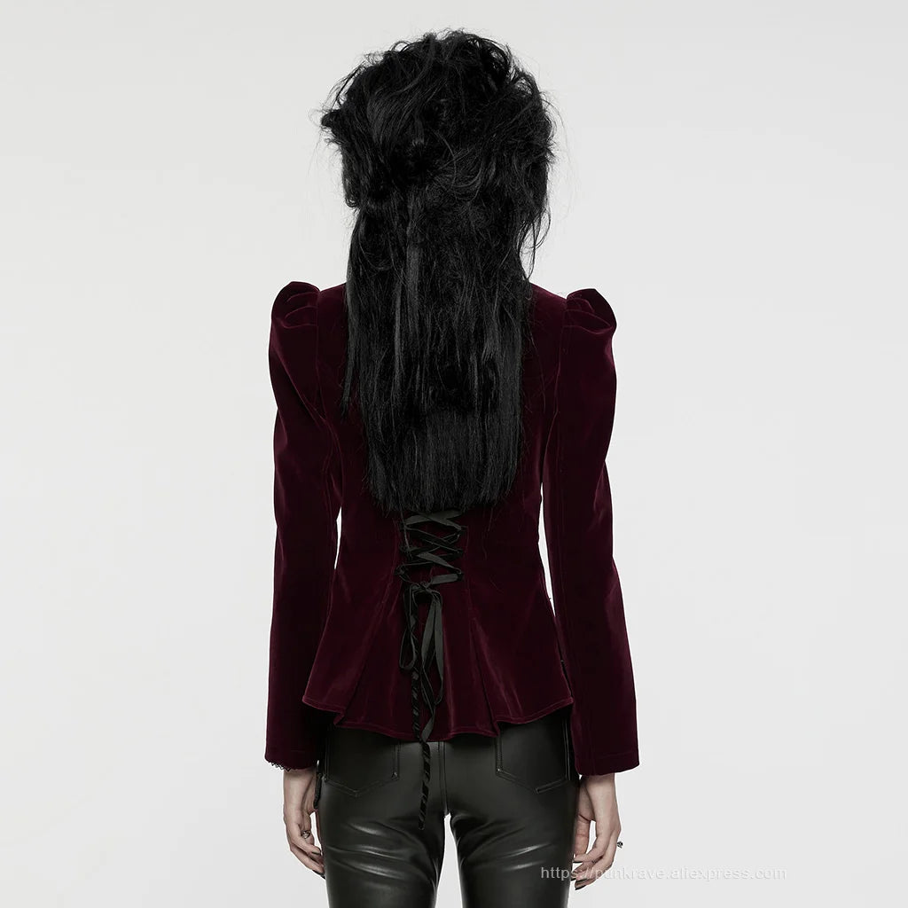 PUNK RAVE Women's Wasteland Punk Splicing Pure Color Knitted Decayed Coat Loose Long Trench Jaket Design Tops Two Colors