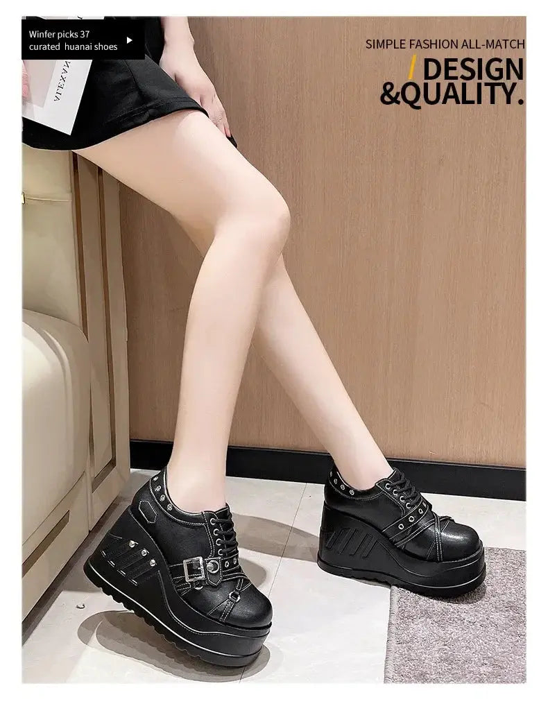 Punk Gothic Pumps Women 2024 New Thick Sole Brand Platform Mary Jane Shoes Wedge High Heels Party Cosplay Designer Lolita Shoes Coven Couture Collective