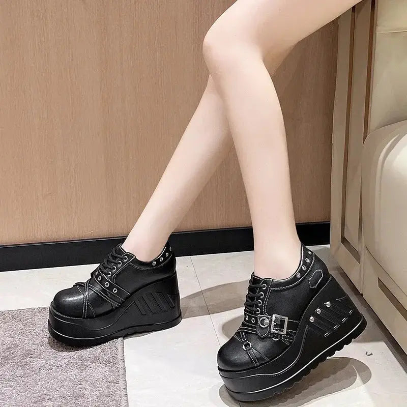 Punk Gothic Pumps Women 2024 New Thick Sole Brand Platform Mary Jane Shoes Wedge High Heels Party Cosplay Designer Lolita Shoes Coven Couture Collective