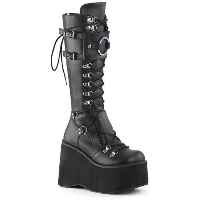 Wedges Long Boots for Women Gothic Shoes Over-the-knee Boots Cosplay High Platform Women Boots New High Heel Ladies Boot Botas