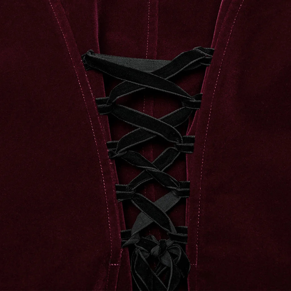 PUNK RAVE Women's Wasteland Punk Splicing Pure Color Knitted Decayed Coat Loose Long Trench Jaket Design Tops Two Colors