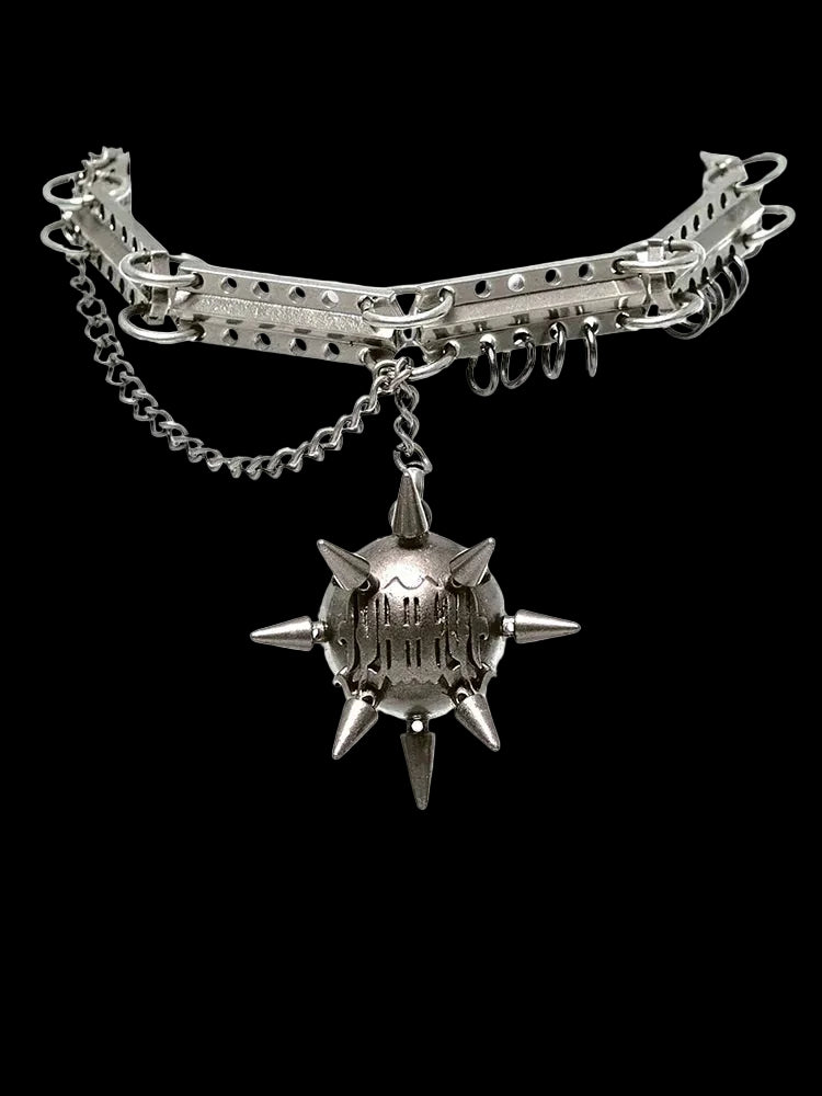 Gothic Cross Chain Jewellery Set for Women Men, Punk Statement Necklaces Rings Accessories, Edgy Party Jewellery Collection