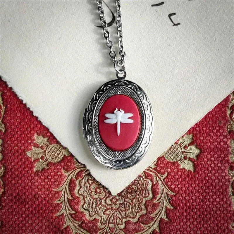 Gothic Cat Cameo Pendant Necklaces for Women Vintage Grimoire Creative Necklace Personalized Page Turnable Book Jewelry Coven Couture Collective
