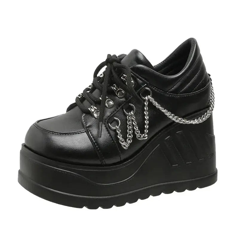 Punk Gothic Pumps Women 2024 New Thick Sole Brand Platform Mary Jane Shoes Wedge High Heels Party Cosplay Designer Lolita Shoes Coven Couture Collective