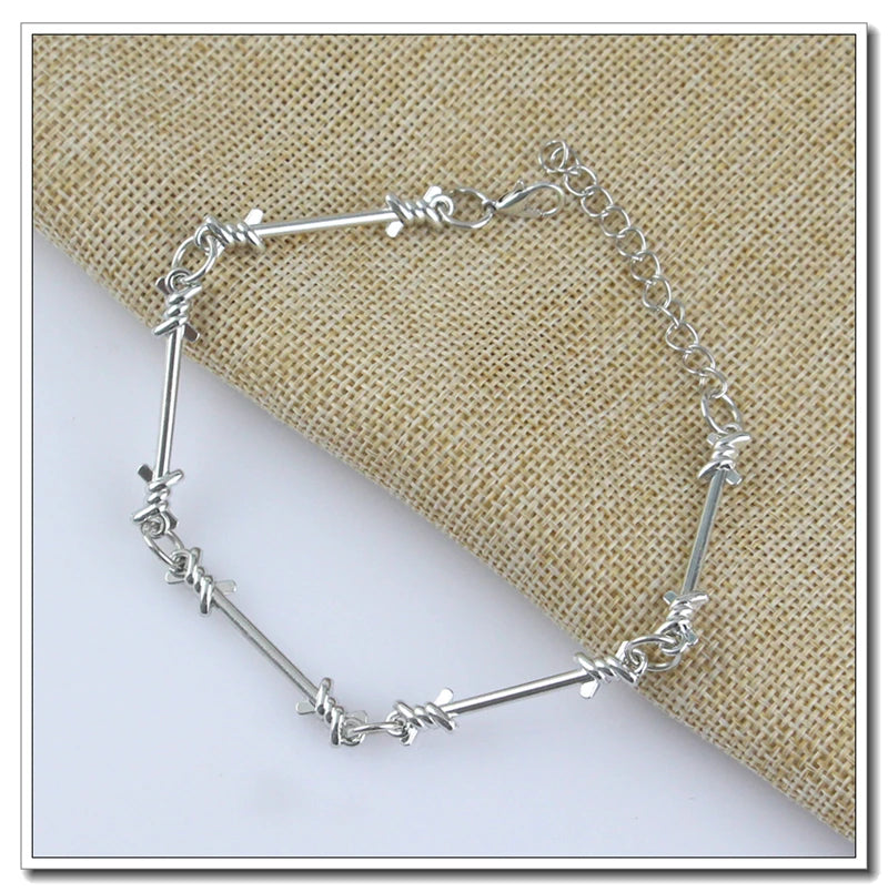 Wire Thorns Iron Unisex Necklaces Women Hip-hop Gothic Punk Style Barbed Wire Small Thorn Chain Collar Choker Jewelry Gift