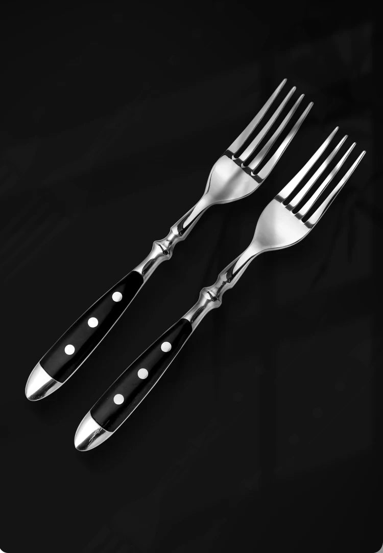 4/6/8 PCS Stainless Steel Dinner Fork Set Modern Western Style Dishes Fruit Dessert European Fine Dining Tableware