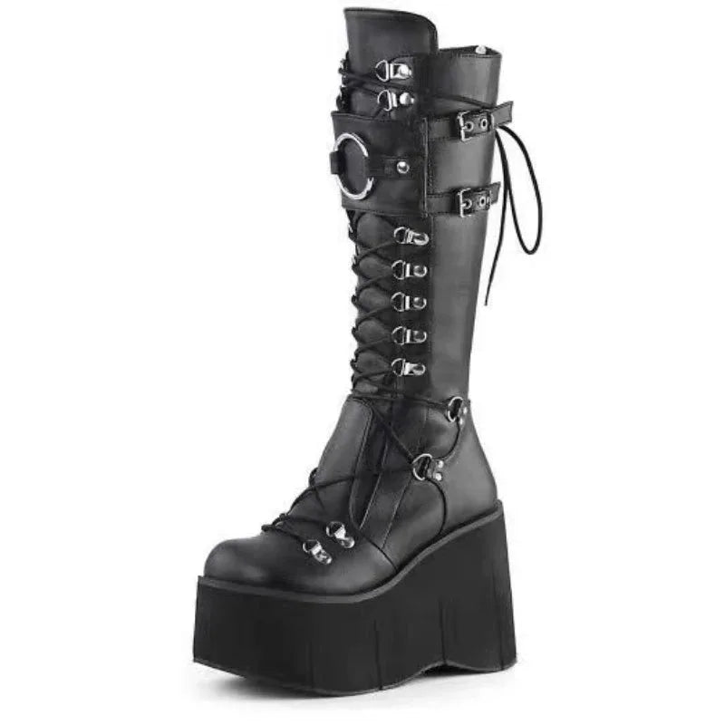 Wedges Long Boots for Women Gothic Shoes Over-the-knee Boots Cosplay High Platform Women Boots New High Heel Ladies Boot Botas