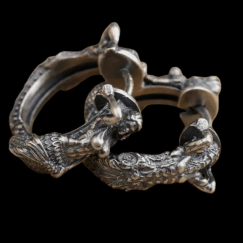 S925 Sterling Silver Vintage Mermaid Earrings