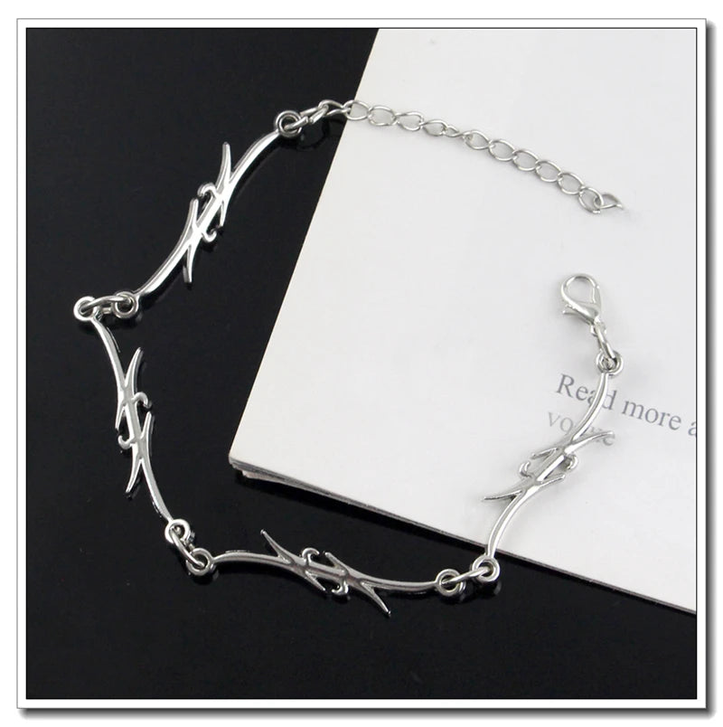 Wire Thorns Iron Unisex Necklaces Women Hip-hop Gothic Punk Style Barbed Wire Small Thorn Chain Collar Choker Jewelry Gift