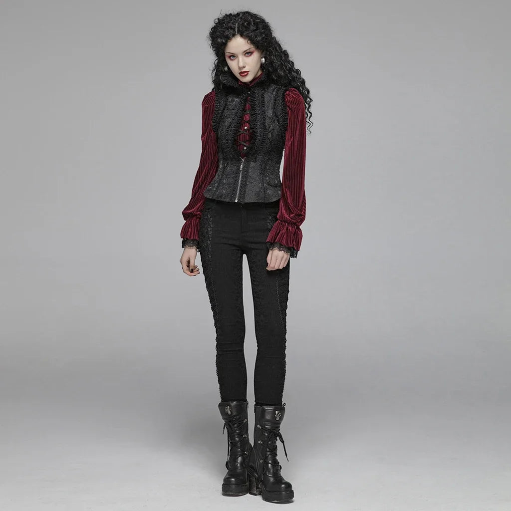PUNK RAVE Women's Gothic Lolita Sexy Vest Steampunk Retro Party  Club Stage Performance Women Waistcoat Streetwear Coven Couture Collective