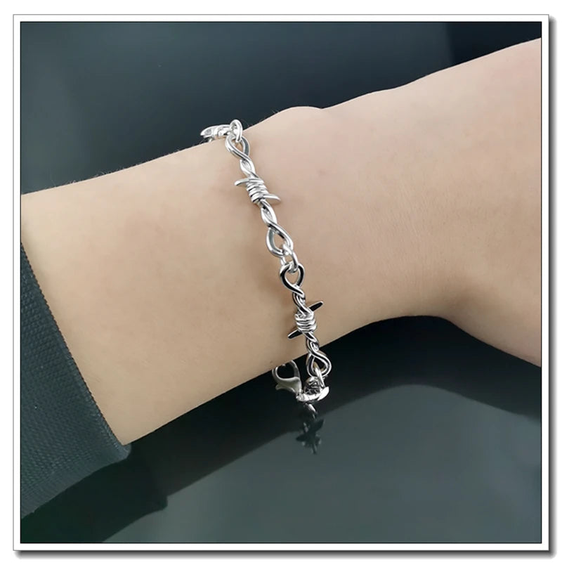 Wire Thorns Iron Unisex Necklaces Women Hip-hop Gothic Punk Style Barbed Wire Small Thorn Chain Collar Choker Jewelry Gift