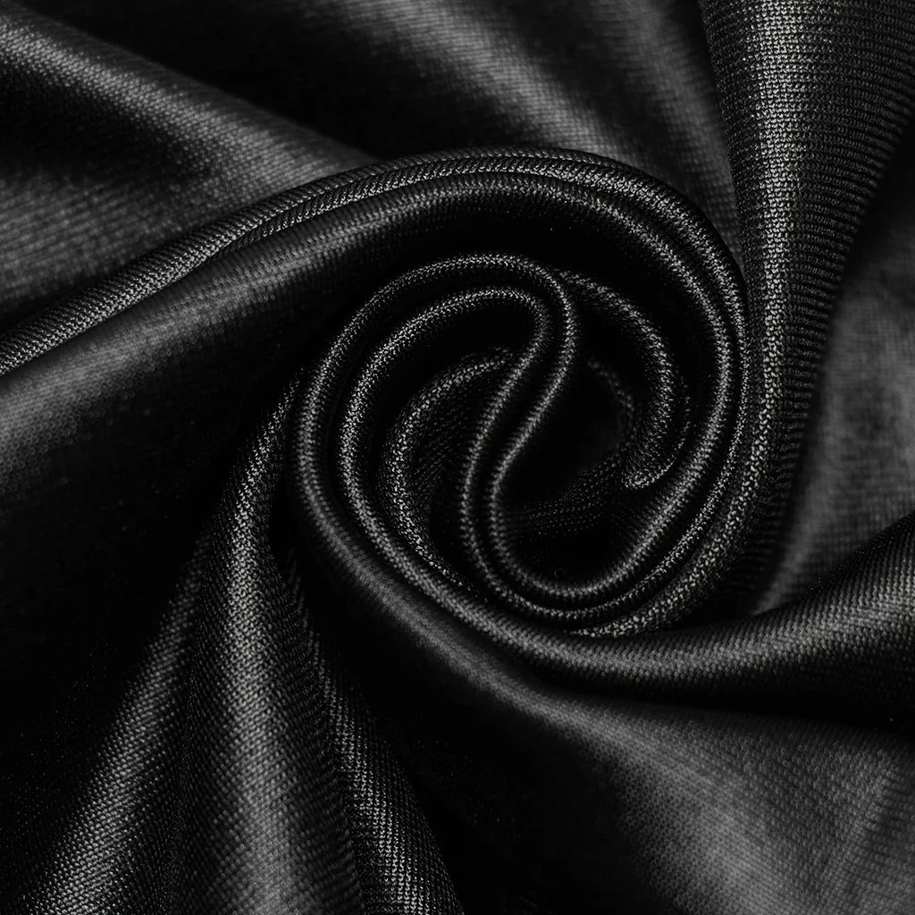 PUNK RAVE Women's Gothic Cool Basic Shirt Punk Daily Elastic Knitted Sexy Hollow V-neck Black Tops Women Clothes Coven Couture Collective