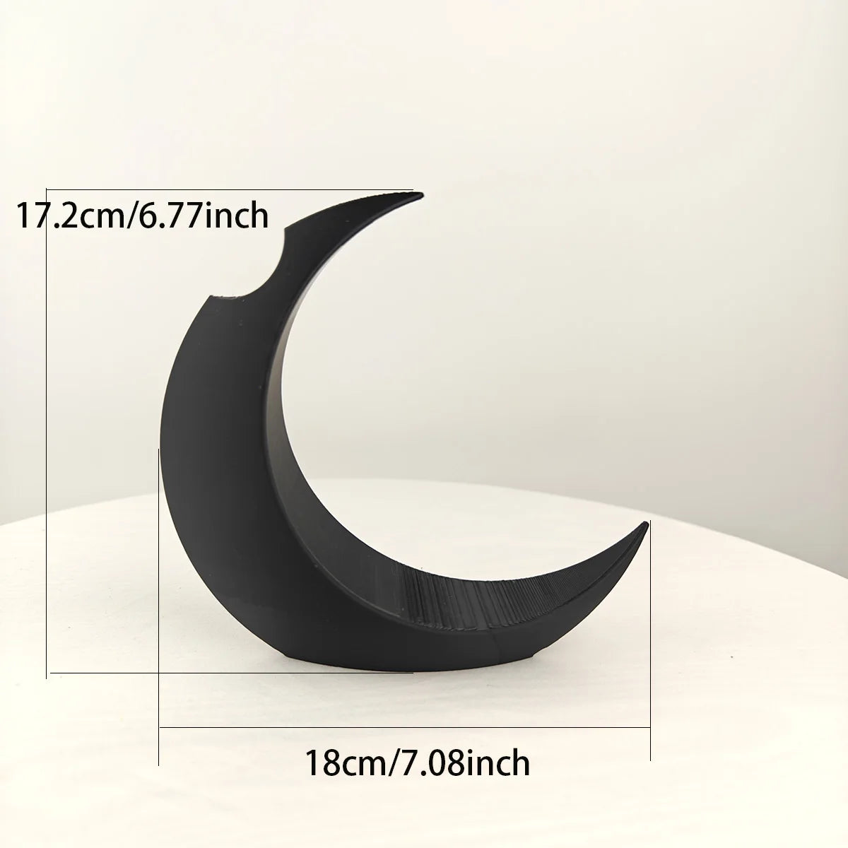 Gothic Moon Vase 3D Printed Dark Style Decorative Ornament for Dried Flowers, Perfect for Halloween, Wedding Gifts,Home Accents