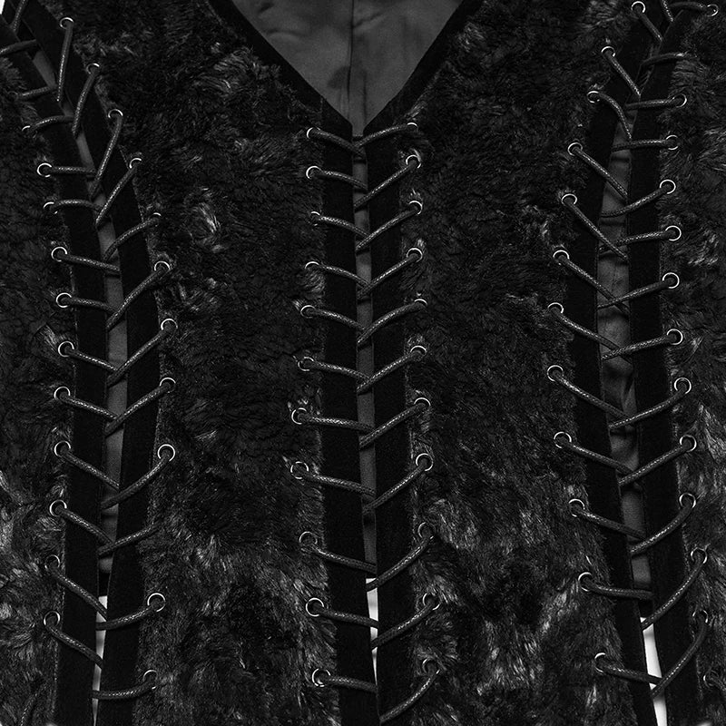 PUNK RAVE Men's Gothic Gorgeous Nobility Gentleman's Luxurious Vest Metal  Eyelet Drawstrings Waistcoat Tops Men Clothing Coven Couture Collective
