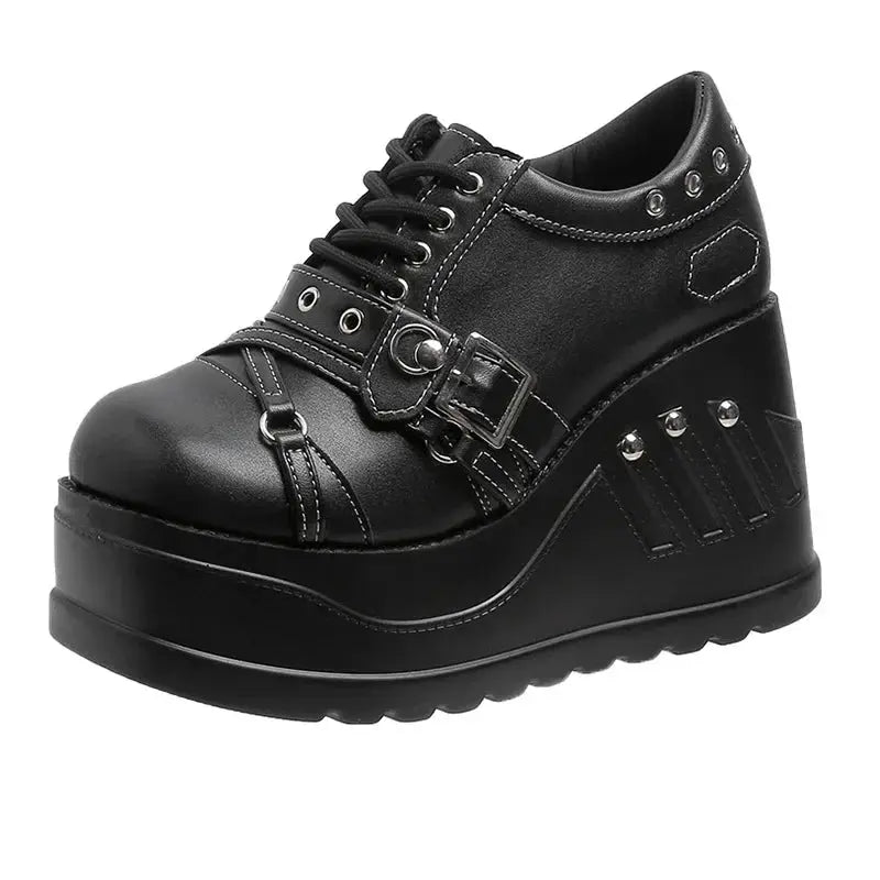 Punk Gothic Pumps Women 2024 New Thick Sole Brand Platform Mary Jane Shoes Wedge High Heels Party Cosplay Designer Lolita Shoes Coven Couture Collective