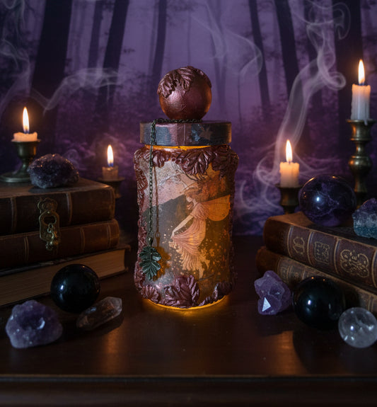 Hand made Faerie Jar, Autumn Wish